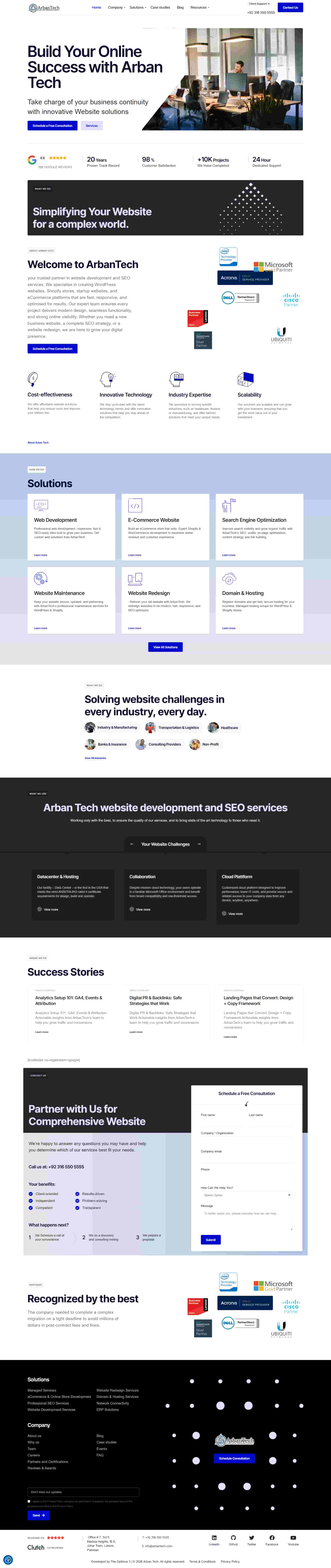 Arbantech website portfolio